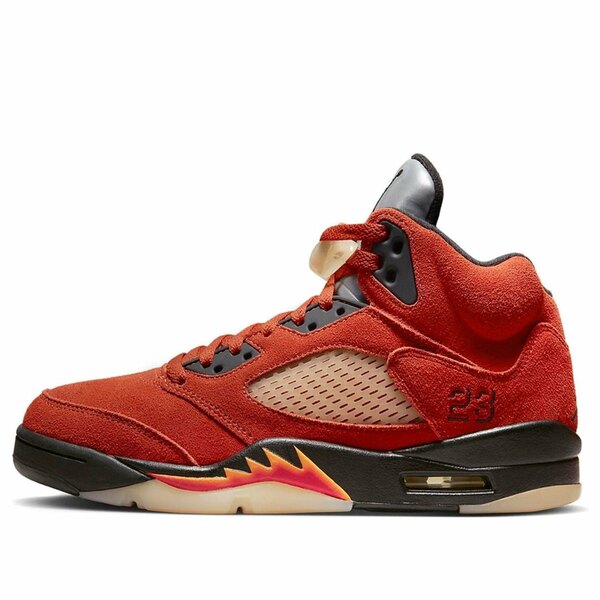 Air Jordan ジョーダン レディース スニーカー Martian Sunrise/Black-Fire Red-Muslin-Bright Mandarin 【(WMNS) Air Jordan 5 Retro 'Dunk on Mars' DD9336-800】 サイズ US_9.5(26.5cm)画像