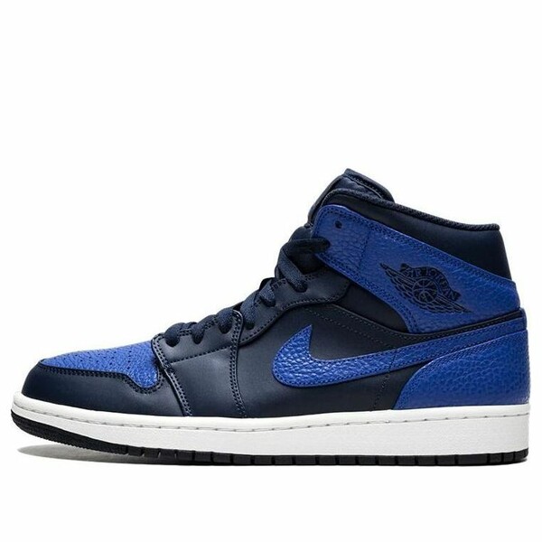 Jordan ジョーダン メンズ スニーカー  【Air Jordan 1 Retro Mid \u0027Obsidian Royal\u0027 554724-412】  大きさ US_8.5(26.5珊)