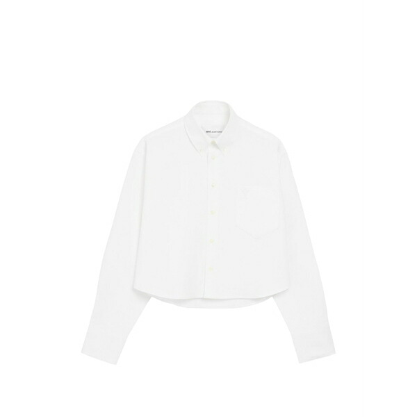 アミ レディース シャツ トップス Ami de coeur cropped shirt  White