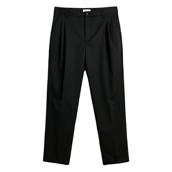 精神地びた メンズ 心地好いズボン下 ボトムス Marco pleated trousers Black