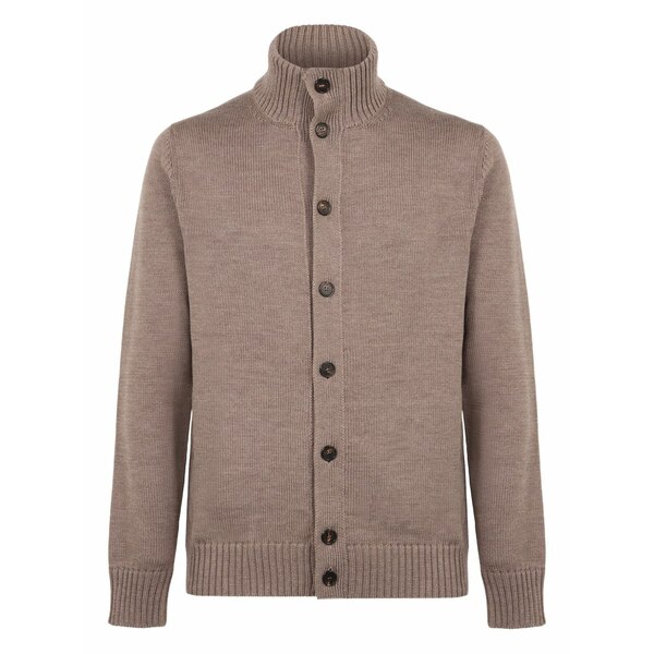 投げること御召しもの メンズ ジレー アウター Button high-neck cardigan Neutrals