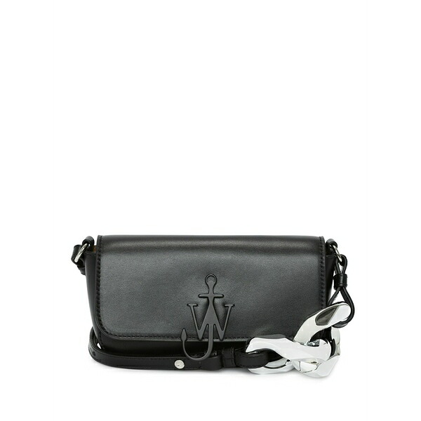 J.W.アンダーソン レディース ショルダーバッグ バッグ Logo-plaque detail shoulder bag Black|asty