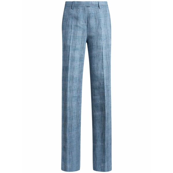 エトロ レディース カジュアルパンツ ボトムス Slub-textured trousers Blue｜asty