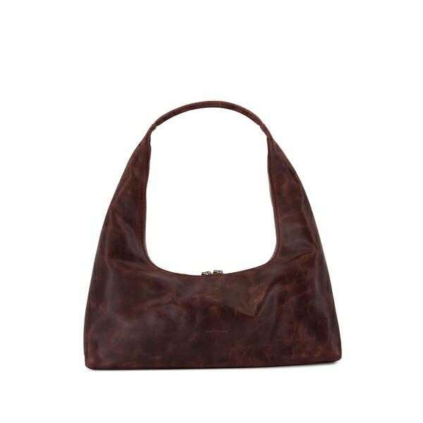 マージ シャー木材 レディース ショルダーバッグ 御徒面子 Large hobo leather shoulder bag Red