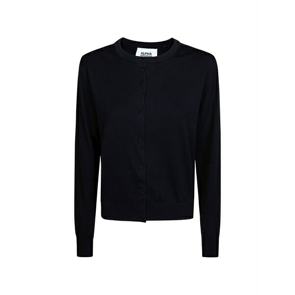 アルファス テューディオ レディース ジレー アウター Rebecca buttoned short cardigan Blue