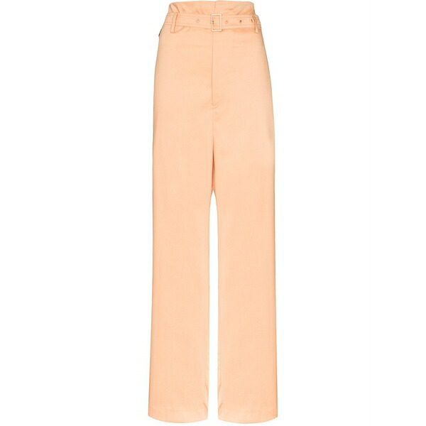 ファースト 古典派音楽 レディース 心地好いズボン下 ボトムス Belted paperbag trousers Orange