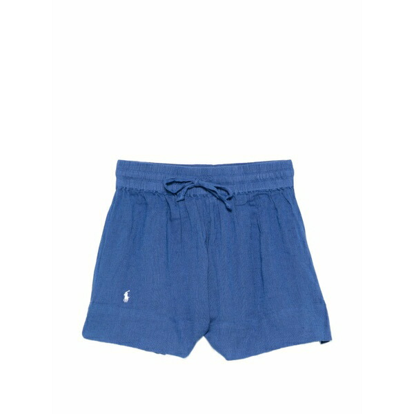 ラルフローレン レディース 心地好いズボン下 ボトムス Logo-embroidered drawstring shorts Blue