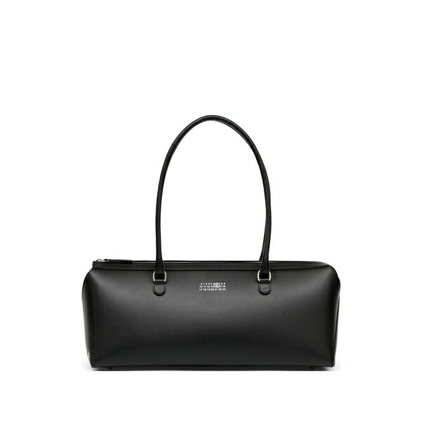 マルタンマルジェラ メンズ ショルダーバッグ 御徒面子 Large bauletto j leather tote bag Black