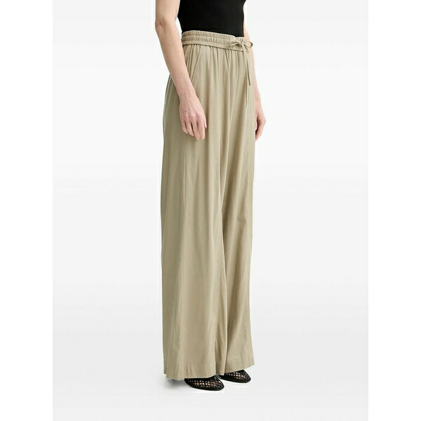 ゲタス レディース 心地よいズボン下 ボトムス Elastic-waist wide-leg trousers Neutrals レディースファッション-パンツ
