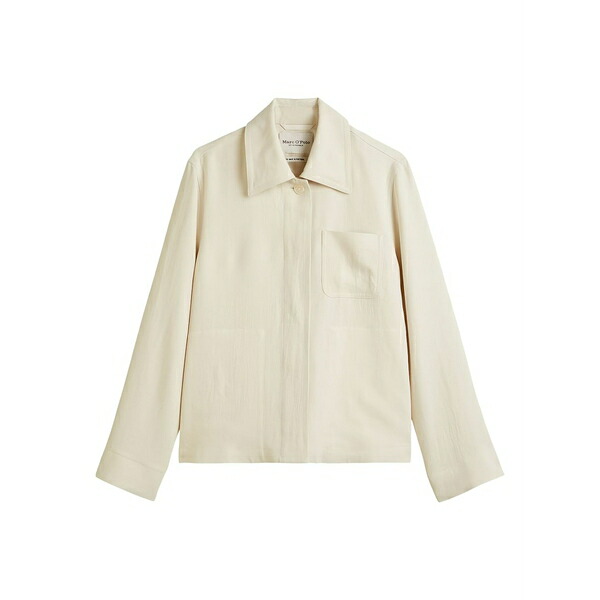 マルコポーロ レディース プルオーバー トップス Button-up overshirt White