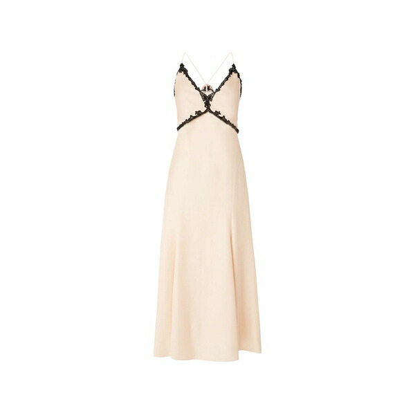 ピンコ レディース ワンピース トップス Lace-inserts midi dress Neutrals｜asty