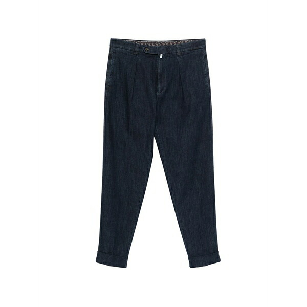 ベルウィッチ メンズ ジーンズズボン下 ボトムス Pleated rolled hem jeans Blue