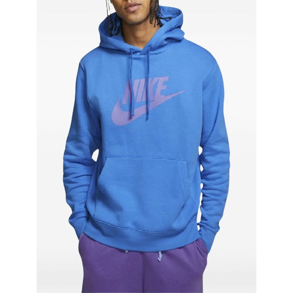ナイキ メンズ パーカー・スウェットシャツ アウター Logo-print hoodie Blue