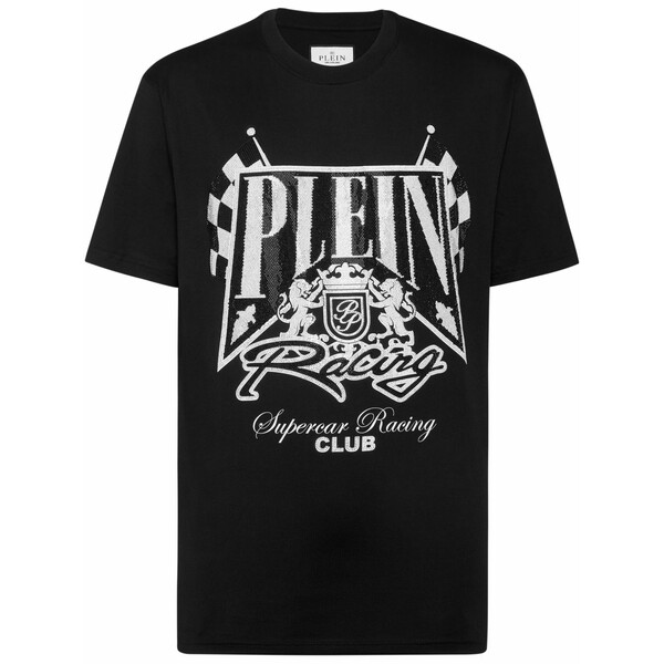 フィリップ飾り気の無い メンズ ティーシャツ トップス Strass racing club t-shirt Black トップス-メンズファッション-Tシャツ・カットソー