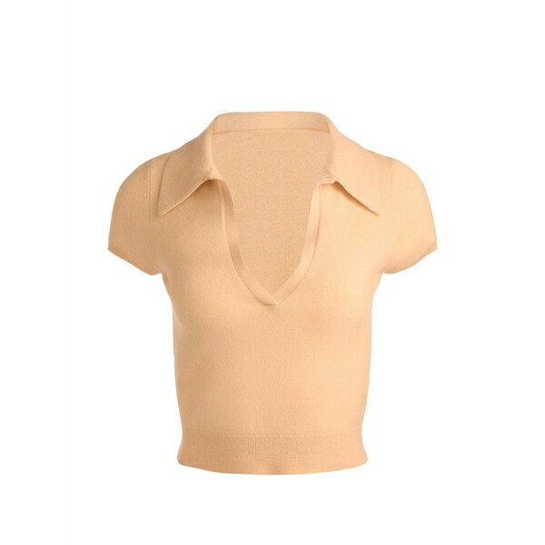 アリス アンド オリビア レディース ティーシャツ トップス Andi polo-collar t-shirt Orange