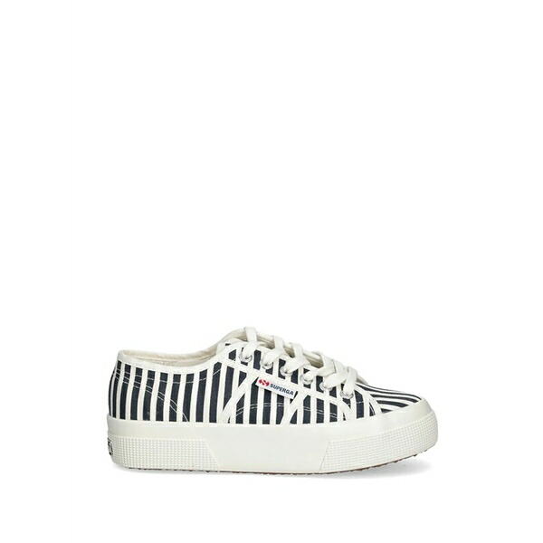 綴りかたガ レディース スニーカー シューズ 2740 striped platform sneakers Blue