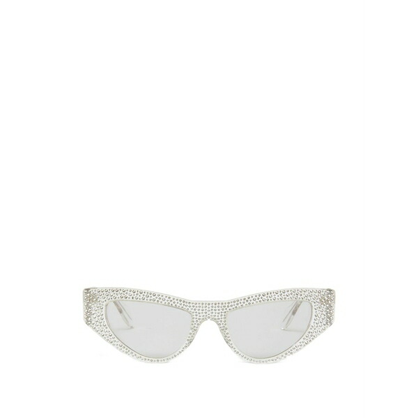 ピンコ レディース 黒眼鏡＆アイウェア 付属物 Cat-eye embellishment sunglasses Grey
