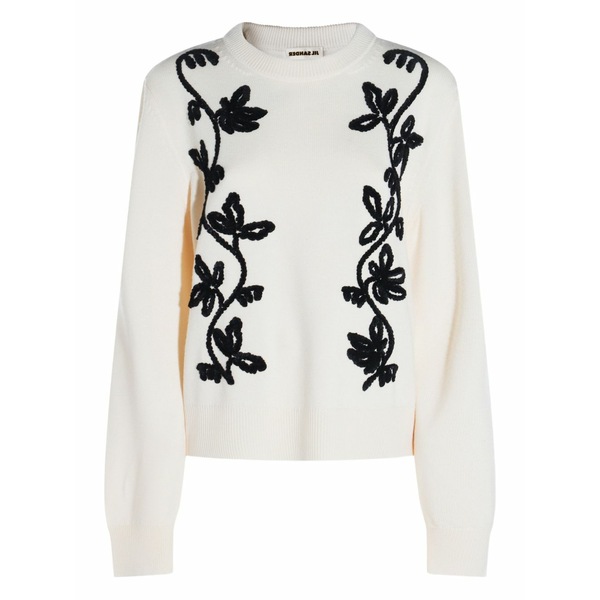 ジル・サンダー レディース 編み物\u0026スウェーター アウター Embroidered wool sweater Neutrals