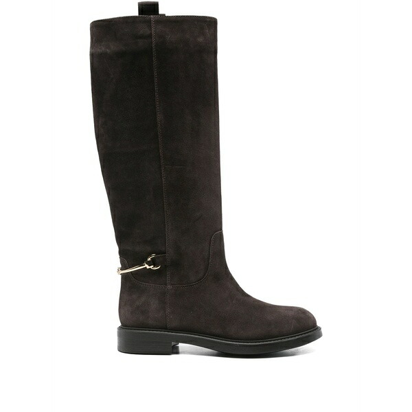 ドンカルズ レディース ブーツ シューズ Suede buckle-detail boots Brown