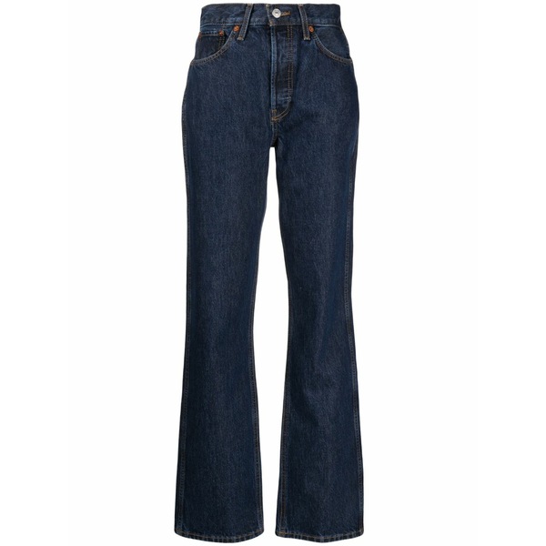 リダン レディース デニムパンツ ボトムス High-rise loose jeans Blue｜asty