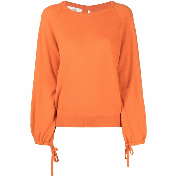 プリングル オブ スコットランド レディース 編み物\u0026ティーシャツ アウター Round neck cashmere jumper Orange