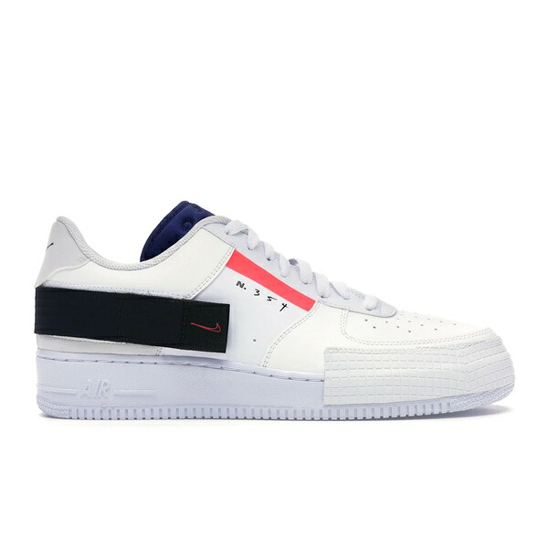 Nike ナイキ メンズ スニーカー 【Nike Air Force 1 Type】 サイズ US_6.5(24.5cm) Summit White/Red Orbit-White-Black-Deep Royal Blue-Blackened Blue|asty