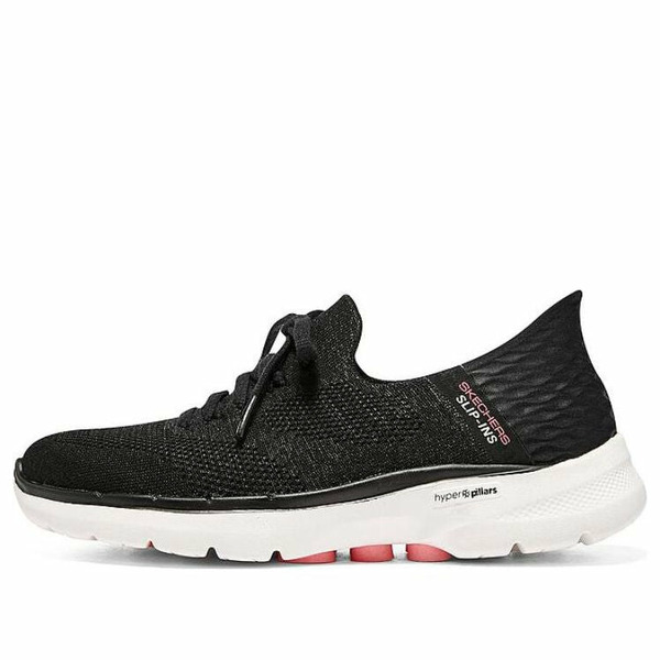 Skechers スケッチャーズ レディース スニーカー  【(WMNS) Skechers Go Walk 6 Lace Up \u0027Black Pink\u0027 124568-BKHP】  大いさ US_6.5(23.5珊) 靴-スニーカー