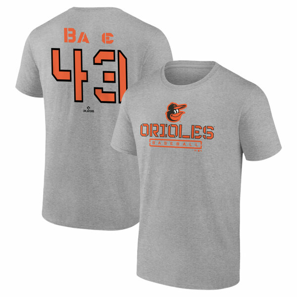 Baltimore Orioles Heather Evanston Stencil Personalized T-Shirt