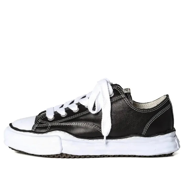 Maison MIHARA YASUHIRO ミハラヤスヒロ メンズ スニーカー 【Maison MIHARA YASUHIRO Peterson OG Sole Leather Low 'Black' A06FW736-BLACK】 サイズ US_11.5(29.5cm)｜asty