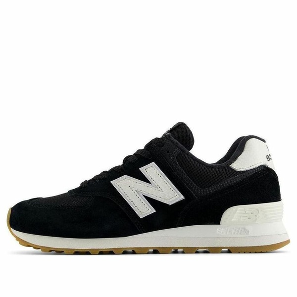 New Balance ニュー平衡にする メンズ スニーカー  【New Balance 574 \u0027Black White Gum\u0027 U574RAB】  大いさ US_10.5(28.5糎) スニーカー-メンズ靴-靴