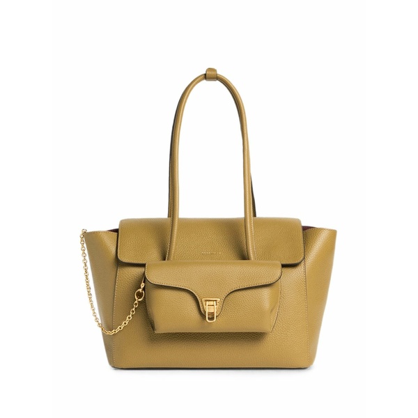 コチネレ レディース ショルダーバッグ バッグ Large double beat leather shoulder bag Green｜asty 81,290円