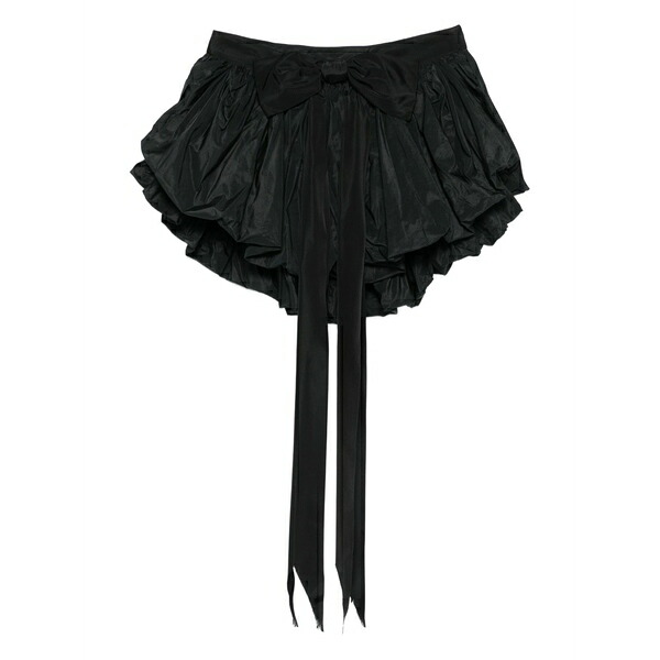 ディースクエアード レディース スカート ボトムス Bow-detailed ruffled mini skirt Black｜asty 138,400円