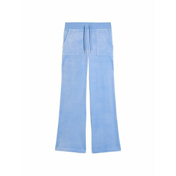 ジューシークチュール レディース カジュアルパンツ ボトムス Velour-texture flared track pants Blue｜asty