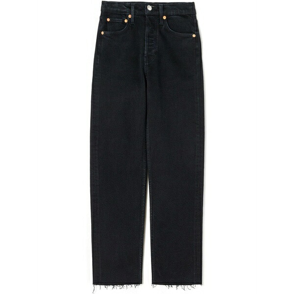 リダン レディース デニムパンツ ボトムス 70s stove pipe high-waisted jeans Black｜asty 38,870円