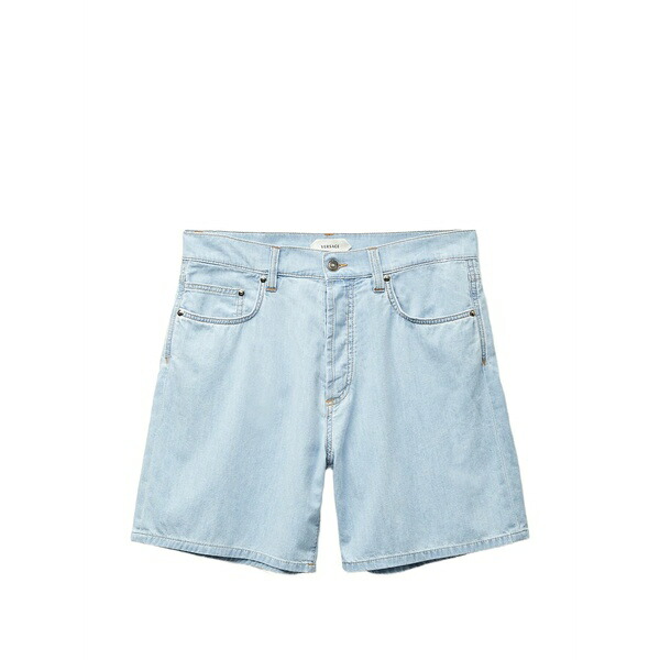 ヴェルサーチ メンズ カジュアルパンツ ボトムス Chambray denim shorts Blue|asty
