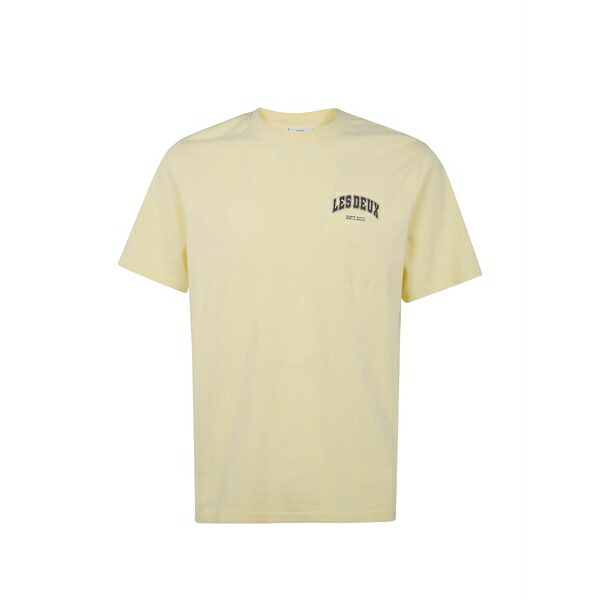 レ ドゥ メンズ Tシャツ トップス Brady hoop print t-shirt Yellow｜asty