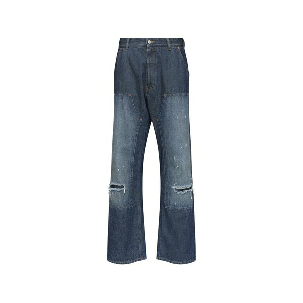 マルタンマルジェラ メンズ カジュアルパンツ ボトムス Straight-leg jeans Blue|asty