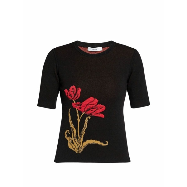 アーデム レディース Tシャツ トップス Short-sleeves t-shirt Black｜asty