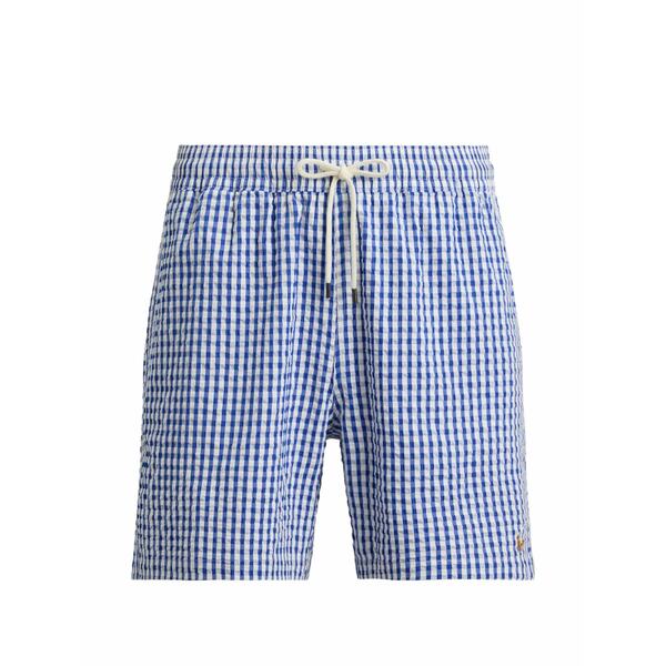 ラルフローレン メンズ カジュアルパンツ ボトムス Gingham drawstring swim shorts Blue|asty