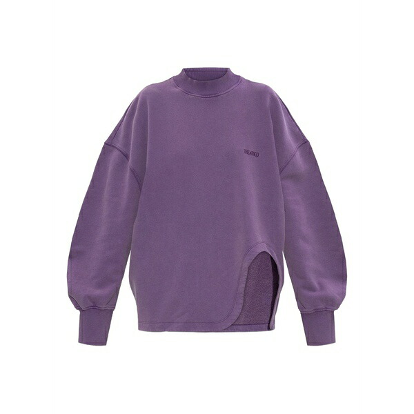 ジ アティコ レディース ニット&セーター アウター Side-slit sweatshirt Purple｜asty