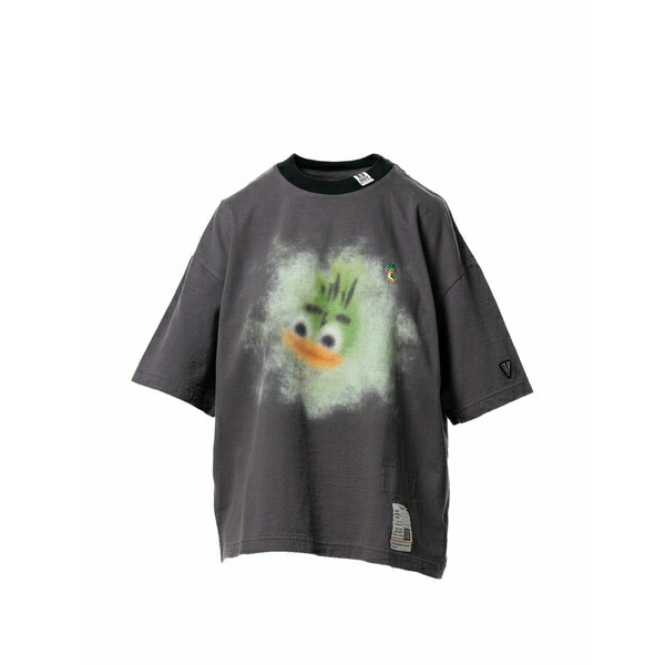 ミハラヤスヒロ レディース Tシャツ トップス Printed ringer t-shirt Grey｜asty