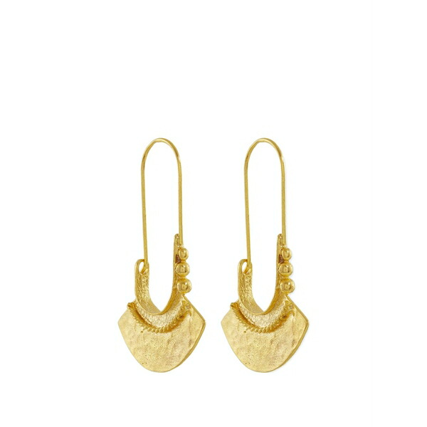 オットマンハンズ レディース ピアス＆イヤリング アクセサリー Selma hammered drop earrings Gold｜asty