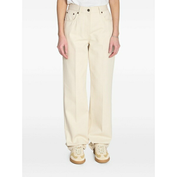ヴァレンティノ ガラヴァーニ レディース デニムパンツ ボトムス Pleated gold detail jeans Neutrals｜asty