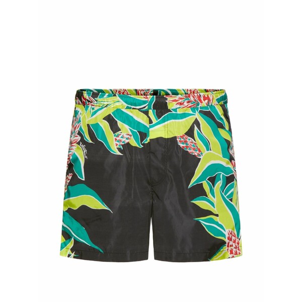 ヴァレンティノ ガラヴァーニ メンズ カジュアルパンツ ボトムス Volcano-print swim shorts Black｜asty