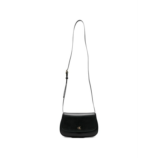 カルバンクライン レディース ショルダーバッグ バッグ Logo-detail crossbody bag Black|asty