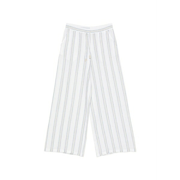 フェデーリ レディース カジュアルパンツ ボトムス New diana striped palazzo pants White|asty