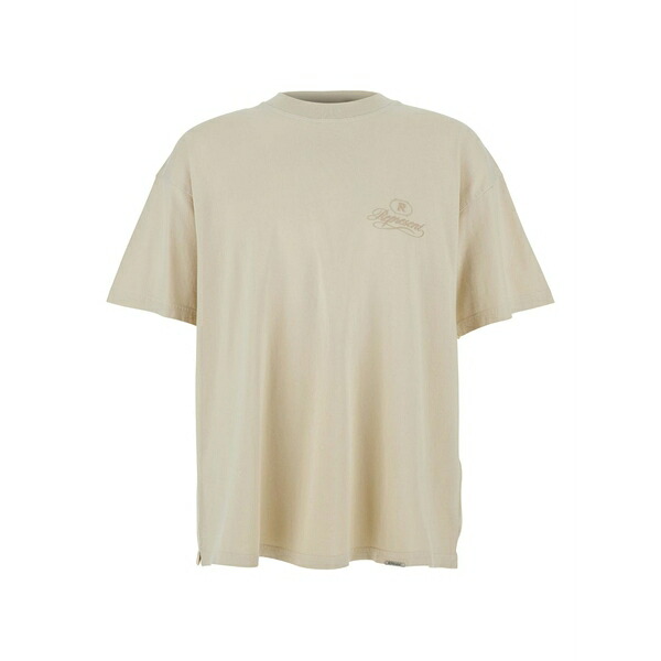 リプレゼント メンズ Tシャツ トップス Gran logo-print crew-neck t-shirt Neutrals|asty