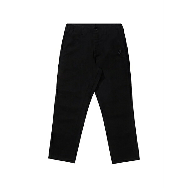 アンディフィーテッド メンズ カジュアルパンツ ボトムス Logo-embroidered trousers Black|asty