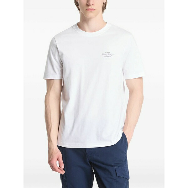 トミー ヒルフィガー メンズ Tシャツ トップス Graphic-print t-shirt White｜asty