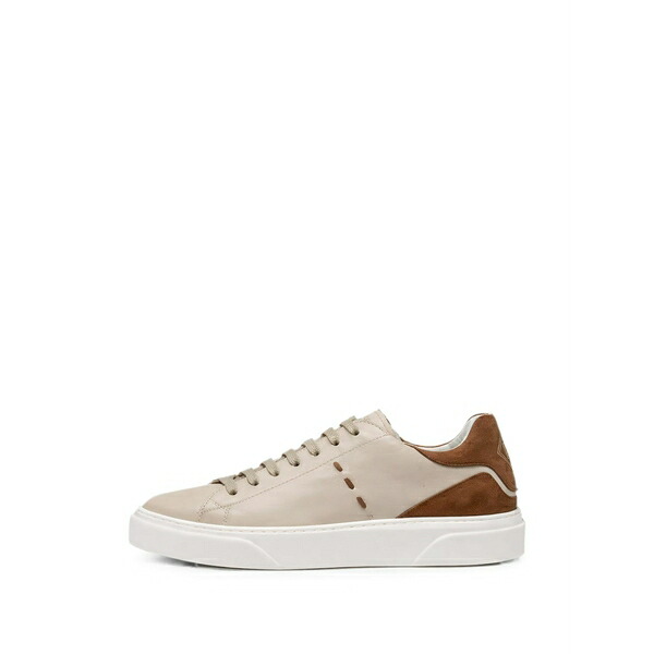 パルジレリ メンズ スニーカー シューズ Suede-panelled sneakers Neutrals｜asty